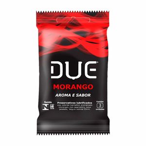 Preservativo Due Morango 3 Camisinhas