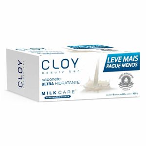 Kit 6x80g Sabonete Ultra Hidrante Cloy Milk Care