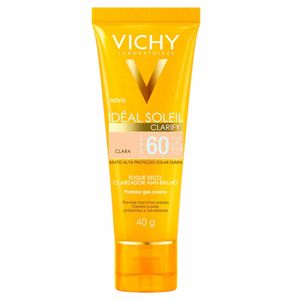 Protetor Solar Facial Vichy Idéal Soleil Clarify Cor Clara FPS60 40g