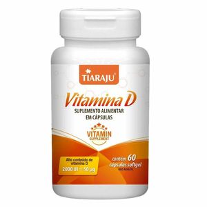 Vitamina D 2000UI Tiaraju 60 Cápsulas