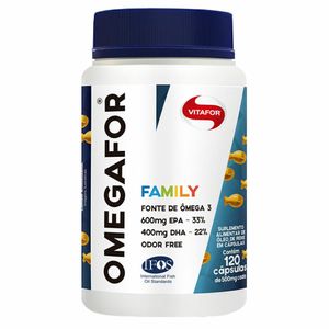 Ômegafor Family Óleo de Peixe Vitafor 500mg 120 Cápsulas