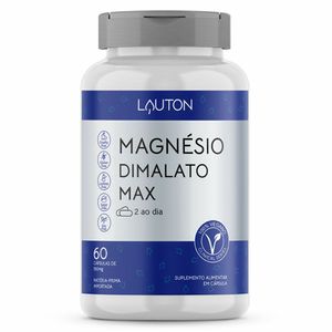 Di-Malato de Magnésio Max Lauton Nutrition 130mg 60 Cápsulas
