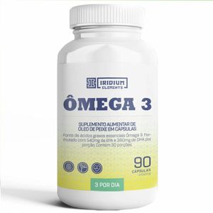 Ômega 3 Fish Oil Óleo de Peixe Iridium Elements 90 Comprimidos