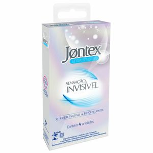 Preservativo Jontex Sensação Invisivel 4 camisinhas