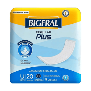 Absorvente Geriátrico Bigfral Regular Plus 20 unidades