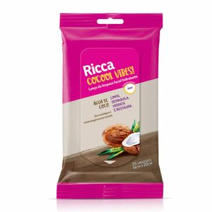 Lenço Micelar Demaquilante Hidratante Ricca Cocool Vibe 25 unidades