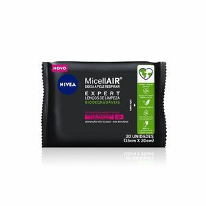 Lenço Micelar Demaquilante Nivea Expert MicellAir 20 unidades
