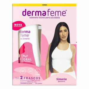 Kit Sabonete Íntimo Dermafeme Floral 2 unidades de 200ml