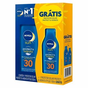 Kit Protetor Solar Nivea Sun Protect Hidrata FPS30 200ml+100ml