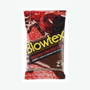 Preservativo Blowtex Aroma Morango E Chocolate com 3 unidades