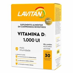 Lavitan Vitamina D Colecalciferol 1000UI 30 Comprimidos