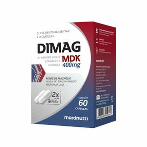 Dimag MDK Di-Malato de Magnésio 400mg 60 Cápsulas