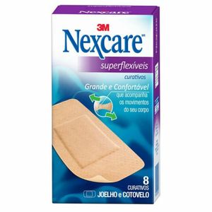 Curativo Nexcare 3M Superflexíveis Joelhos e Cotovelos 8 unidades