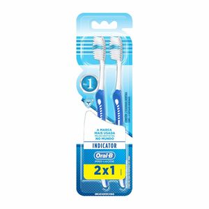Kit 2 Escovas Dentais Oral-B Indicator Plus 40 Macia