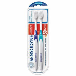 Kit 2 Escovas Dentais Sensodyne Gentle Extra Macia