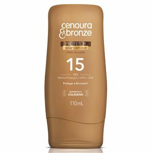 Protetor Solar Cenoura e Bronze Com Cor FPS15 110ml