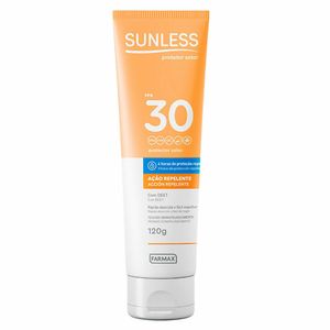 Repelente Sunless Protetor Solar Ação Farmax FPS30 120g