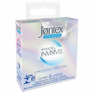 Preservativo Jontex Sensação Invisível 2 Camisinhas