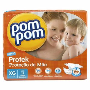 Fralda Pom Pom Protek Proteção de Mãe XG 22 unidades