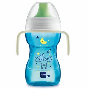 Copo de Treinamento MAM Fun To Drink Night Alça 270ml - Azul