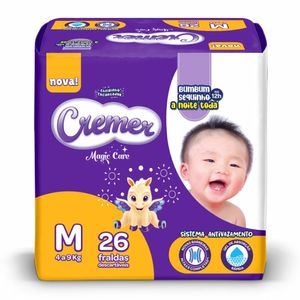 Fralda Cremer Magic Care Jumbo M c/26 Unidades