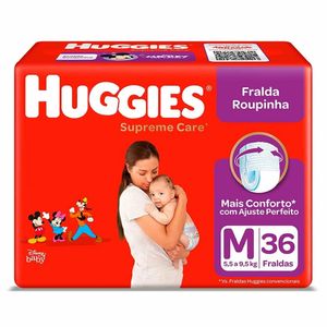 Fralda Huggies Roupinha Suprema Care M c/36 Unidades