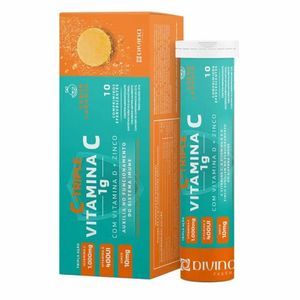 C-Triple Vitamina C+Zinco+D 1g 10 Comprimidos Efervescentes