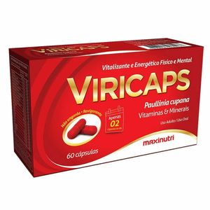 Viricaps Guaraná Cafeína Maxinutri 60 Cápsulas