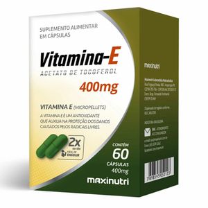 Vitamina E Maxinutri 400mg 60 Cápsulas