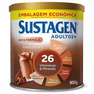 Sustagen Adultos+ Complemento Alimentar Sabor Chocolate 900g