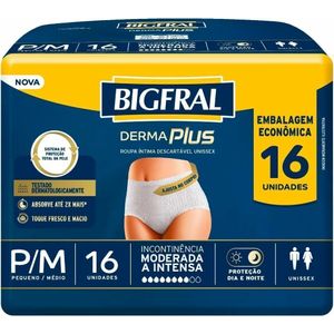 Roupa Íntima Descartável Bigfral Pants Premium P/M 16 unidades
