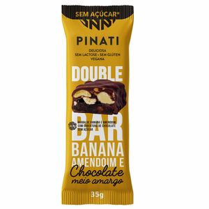 Barra Double Bar Banana Amendoim Choc Meio Amargo Pinati 35g