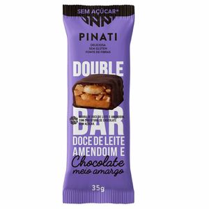 Barra Double Bar Doce Leite Amendoim Choc Meio Amargo Pinati 35g