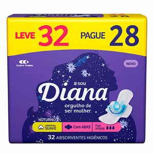 Absorvente Diana Noturno Suave Abas 32 unidades
