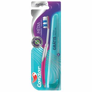 Escova Dental Condor Antibac Macia Estojo