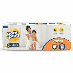 Fralda Pom Pom Shortinho M c/34 Unidades