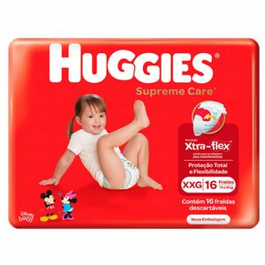 Fralda Huggies Supreme Care XXG 16 unidades