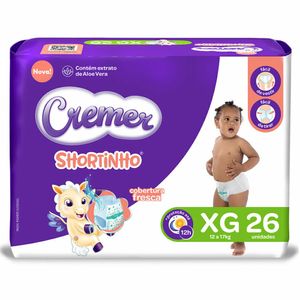 Fralda Cremer Shortinho XG 26 unidades