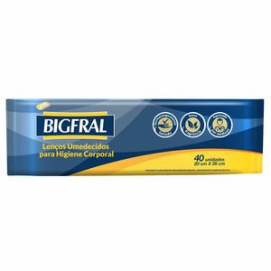 Toalhas Umedecidas Bigfral 40 unidades