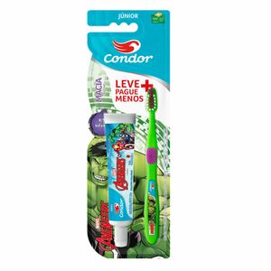 Kit Escova Dental +Gel Dental Condor Júnior Avengers 50g