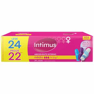 Absorvente Interno Intimus Médio 24 Unidades