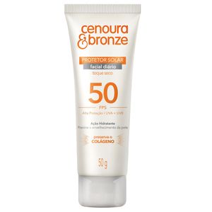 Protetor Solar Facial Cenoura e Bronze Toque Seco FPS50 50g