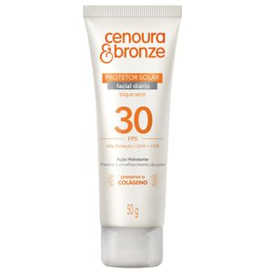 Protetor Solar Facial Cenoura e Bronze Toque Seco FPS30 50g