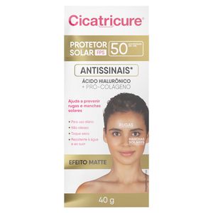 Protetor Solar Cicatricure Antissinais Efeito Matte FPS50 40g