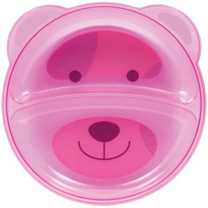 Prato Ursinho Buba com Divisória Rosa