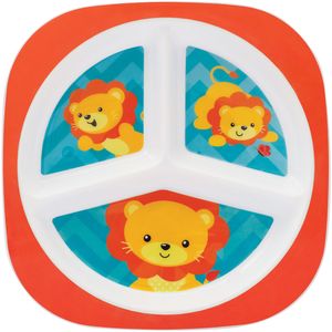 Prato Com Divisórias Animal Fun Buba - Leão