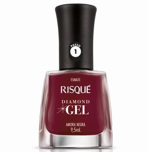 Risqué Esmalte Cremoso Diamond Gel 9,5ml - Amora Negra