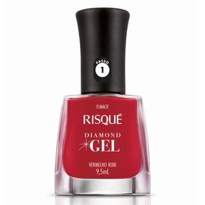 Risqué Esmalte Cremoso Diamond Gel 9,5ml - Vermelho Rubi
