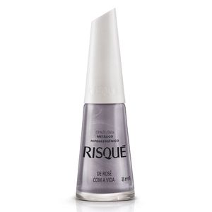 Risqué Esmalte Efeito Metálico 8ml - De Rosé com a Vida