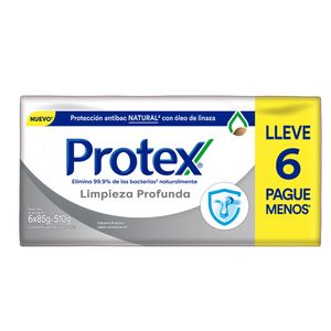 Kit 6x85g Protex Limpeza Profunda Sabonete Antibacteriano